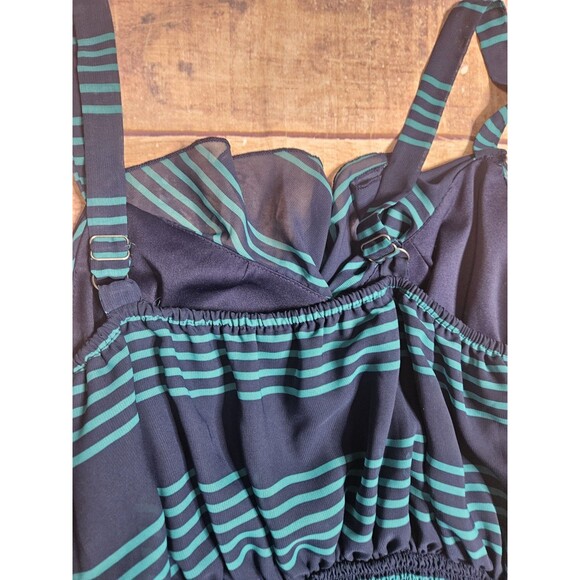 Faded Glory Maxi Dress Plus Size 2X Blue Striped - Picture 8 of 8